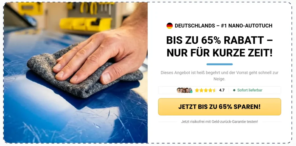 NanoPolix entfernt Kratzer, Flecken & Schrammen – mit nur einem Tuch!